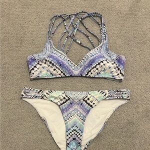 Red Carter Vibrant Patterned Bikini